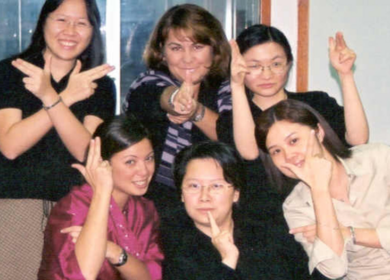 "Charlies' Angels" Hong Kong version: Cherry Wan, Michelle Herman, Lilian Tai Lynn Furrow, Lydia Lau, Florence Chan