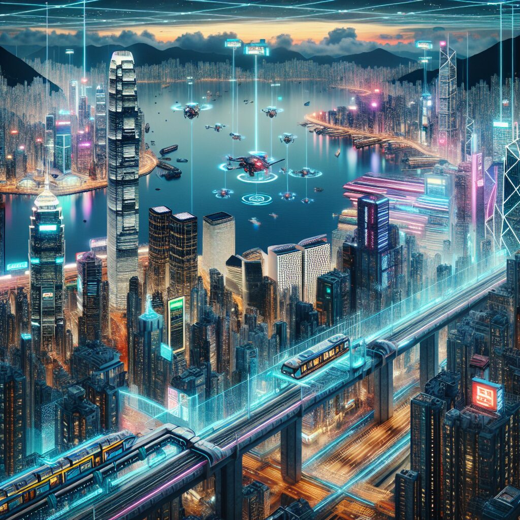 Futuristic city landscape