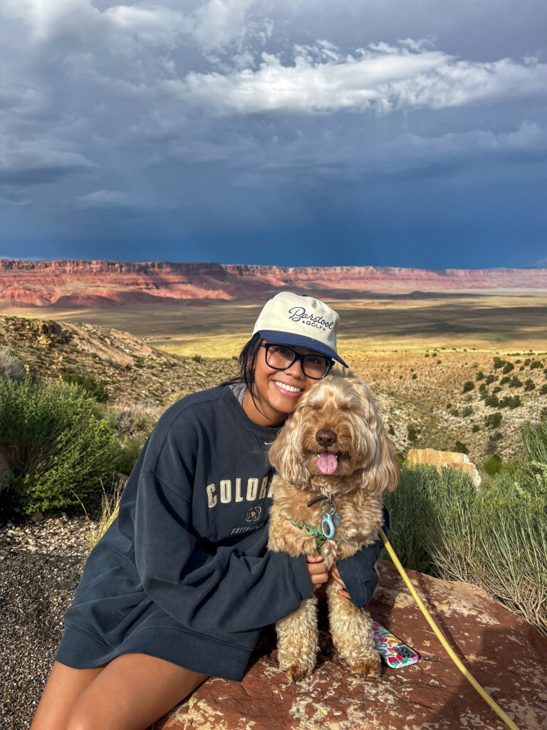 Hiking with australian labradoodle